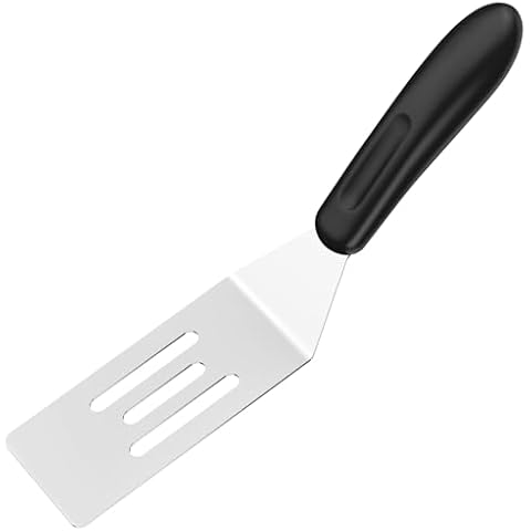 Professional Mini Serving Spatula #2622, Stainless Steel Cutter and Turner for Serving, Flipping, Small Icing Spatula, Small Metal Grill Spatula for Brownies, Pancakes, Pie, Cookies or Barbecue etc. Cover