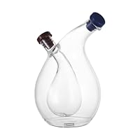 [Haute qualité] --- Conçu avec du verre résistant aux hautes températures, le distributeur d'huile d'olive est robuste comme beau fait à la main. Bec coudé : le distributeur d'huile d'olive et de vinaigre en verre est conçu avec un système de verseme...
