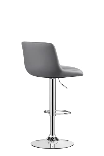 MINCETA Butaco Moderno Tapizado Giratorio con Respaldo para Barra y Altura de Mostrador, Altura Ajustable 24 a 34 pulgadas, Juego de 2, PU en Gris Oscuro miniatura 6