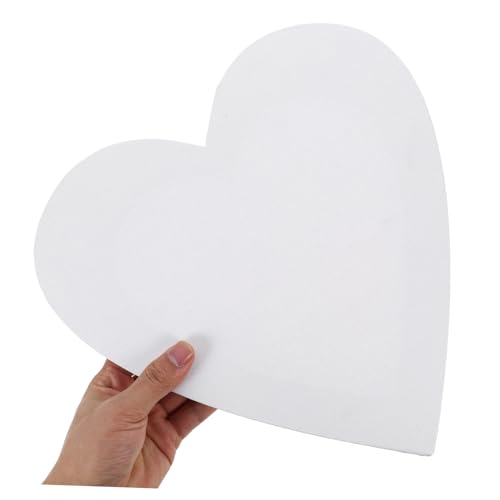 Panel de lienzo en forma de corazón con base de madera estable para óleo y texturas mixtas 5