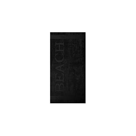 Lucca Strandtuch, Frottee, Schwarz, 100x200 cm Cover