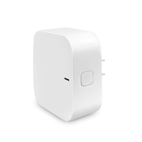 GEKRONE Smart Lever Lock G2 Gateway, 2.4Ghz WiFi TUYA APP Remote Control, Work with Keyless Entry Bluetooth Indoor Handle, Suitable for Fingerprint Door Knob with Keypad
