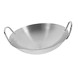 Photo Gallery heallily padella wok con fondo in acciaio inox con due manici per uso domestico per a gas e cucina all aperto, utensile da cucina per ristoranti e chef domestici Photo Gallery heallily padella wok con fondo in acciaio inox con due manici per uso domestico per a gas e cucina all aperto, utensile da cucina per ristoranti e chef domestici