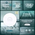 Miniatura 8 de Tp-Link Ax1800 Wi-Fi 6 Dual Band Gigabit Punto De Acceso De Montaje En Techo, Omada Mesh, Alimentación A Través De Ethernet 802.3at O Cc, Fácil De Montar En Pared O Techo, Software De Controlador