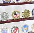 Miniatura 5 de sfDisplay.com,LLC. 4 Shelves Military Challenge Coin Curio Stand Rack wUV Protection Viewing from Both Side