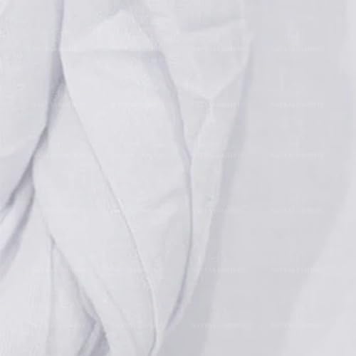 Image of Plain Mulmul Soft Cotton Fabric | Lightweight Breathable Mulmul Cloth | Super Quality Natural Cotton Fabric for Kurta, Dress, Dupatta, Lining & Craft Use (White, 2.5 Meters)
