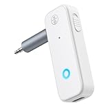 JXTZ Bluetooth Aux Adapter for Car, 2 in 1 Bluetooth Transmitter Receiver for Hands-Free Call, Noise Cancelling 3.5mm AUX Wireless 5.3 Receiver for Car Home Audio System Headphones White