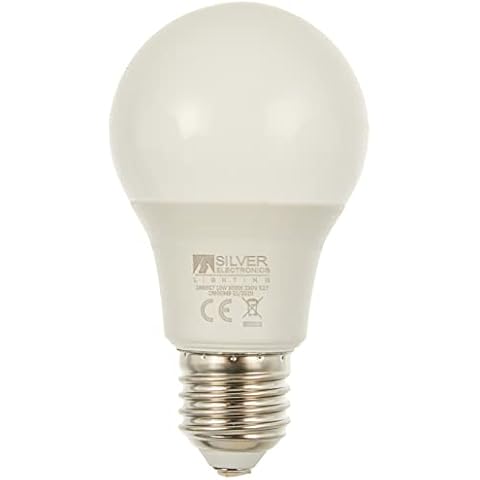 SILVER ELECTRONICS - Bombilla LED ECO Estándard, 8W, E27, 12V, 3.000k, 15.000h Cover