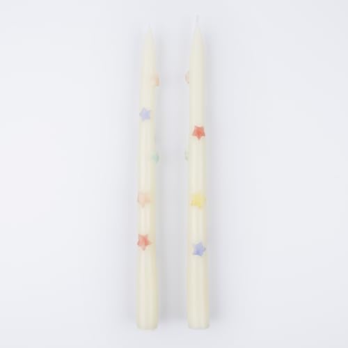 Meri Meri Mixed Star Taper Candles (Pack of 2)