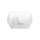 Caja de vivero for Reptiles, Tortuga con rampa Calentamiento, Tanque, Herramienta cría Alimentos, alimentación Plataforma, Acuario doméstico para Todo Tipo de Reptiles pequeños(White-L)