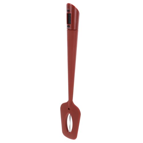 HOMOCONO Multipurpose Silicone Spatula with Thermometer for Baking Chocolate Jam and Dough Heat Resistant Kitchen Tool for Precise Temperature Control and Versatile Food Preparation