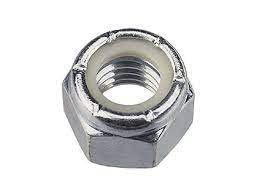 22 mm inner thread galvanized coated Steel nylock Hexagonal shape hex nut - 5 Nos-image-10