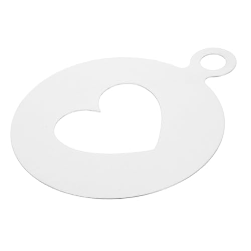 ABOOFAN Heart Pattern Coffee Art Stencils Reusable Stainless Steel Templates for Latte Art Cake Decoration and Cappuccino Design for Cocoa and Cinnamon Sprinkling