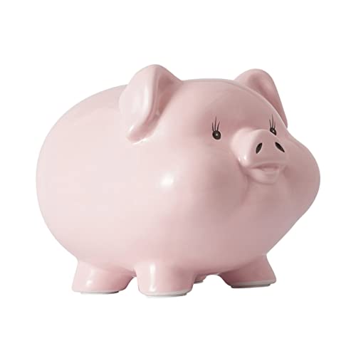 Garneck Alcancía de Cerámica de Cerdo para Niños Hucha Creativa Contenedor de Dinero Rosa Hucha Bonita Divertido para Niños 1