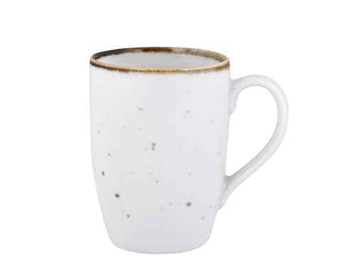 Image of Hitkari Potteries Porcelain White Sparkle Coffee Mugs Set 6 | for Morning & Evening Tea /Coffee | Home & Kitchen | Coffee Cup (SL-35)