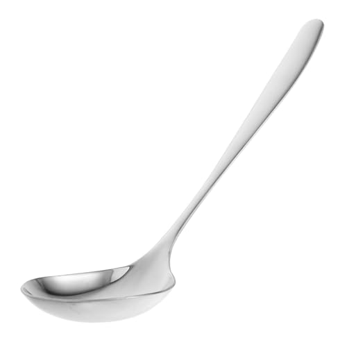 FUNOMOCYA Stainless Steel Serving Spoon Long Handle Buffet Utensil for Restaurants and Home Use for Soup Food Serving and Catering Events