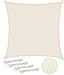 Produktbild WOLTU Sonnensegel Quadrat 2x2m Creme wasserabweisend Sonnenschutz Polyester Windschutz mit UV Schutz für Garten Terrasse Camping