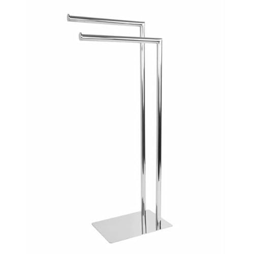 Piantana Porta Asciugamani Poseidon Cromo Cm 18 X H. 77,2 X 33,5