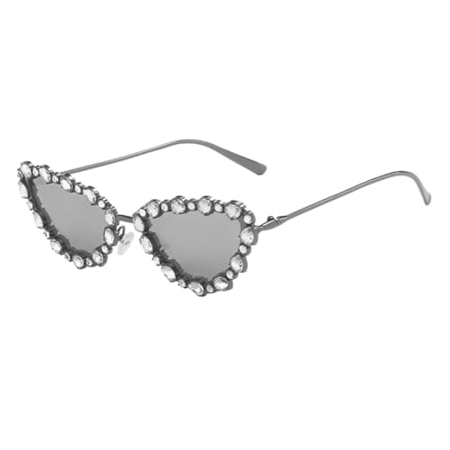 Lunettes de soleil femme œil de chat monture métallique tendance papillon