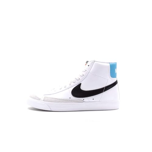 Nike Blazer Mid '77 Vintage, Sneaker Homme, White/Black-Blue Lightning. (Numeric_44), Blanc, 44 EU