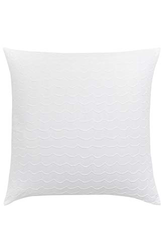 Kate Spade New York Puckered Scallop Single Euro Sham, 26x26 inch, White