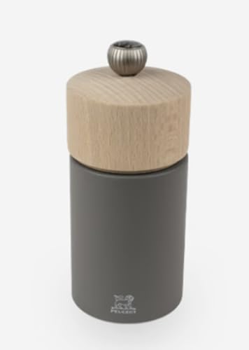 PEUGEOT - Moulin à Poivre Boreal 12 cm - Réglage Classique - En Bois De Hêtre Labellisé PEFC - Fabrication Française - Coloris Gris Roche