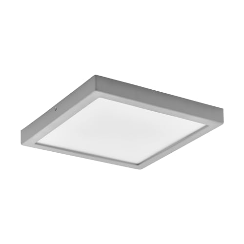 EGLO LED Deckenleuchte Idun 2, quadratische Deckenlampe, Deckenbeleuchtung aus Metall und Kunststoff in Silber und Weiß, Lampe für Wand und Decke, neutralweiß, 30 x 30 cm EGLO LED Deckenleuchte Idun 2, quadratische Deckenlampe, Deckenbeleuchtung aus Metall und Kunststoff in Silber und Weiß, Lampe für Wand und Decke, neutralweiß, 30 x 30 cm