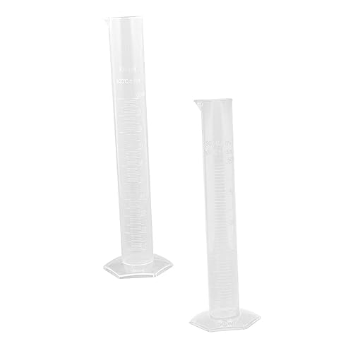 NAMOARLY 2pcs Measuring Cup Laboratory Supplies Lab Liquid Cylinders Lab Cylinder Laboratory Equipment Chemistry Cylinder 50 Graduated Cylinder Lab Graduated Cylinder Test Tube Plastic