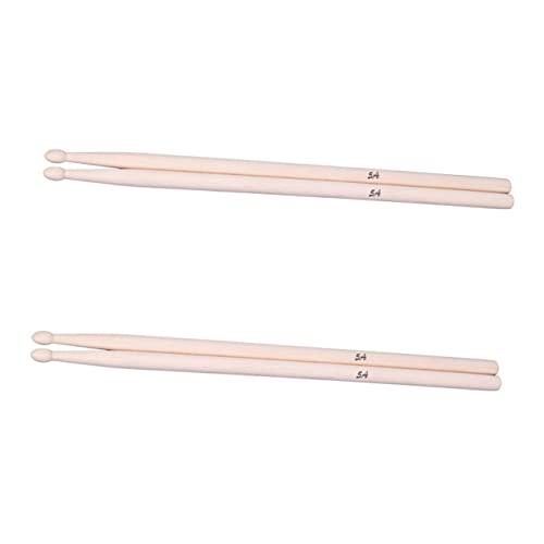 Baquetas de madera de arce 5A beige 41 cm 2 pares miniatura 1