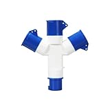 URPIZY Y-Type Industrielle Steckdose mit Effizientem DREI-Wege-Anschluss, 16A/32A, Für Harte Umgebungen, 6 x 5 x 1,5 cm