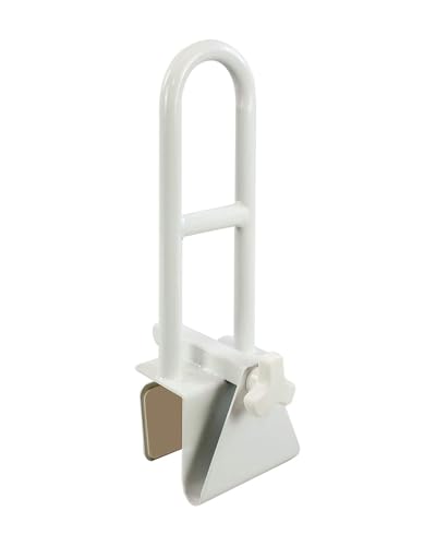OUUTMEE Badewannengriff für Senioren 45 x 20.5 x 16 cm Einstiegshilfe Badewanne Handlauf Geeignet für Badewannen mit einer Wandstärke von 7-16 cm Badewannengriff Ohne Bohren Weiß