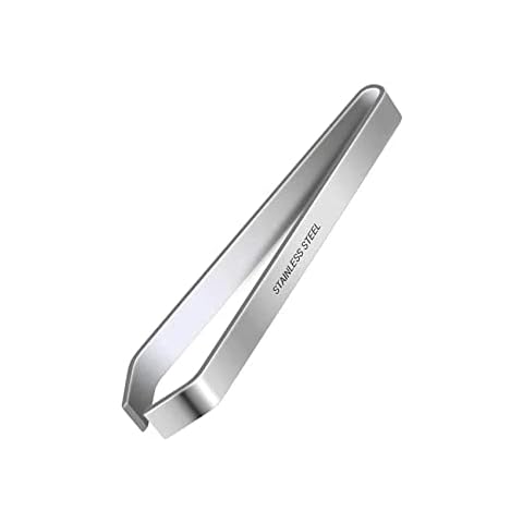 Rpanle Fish Tweezers, Professional Stainless Steel Kitchen Fish Bone Remover Tweezers for Removing Fish Bones and Pulling Out Chicken Feathers, 12cm Cover