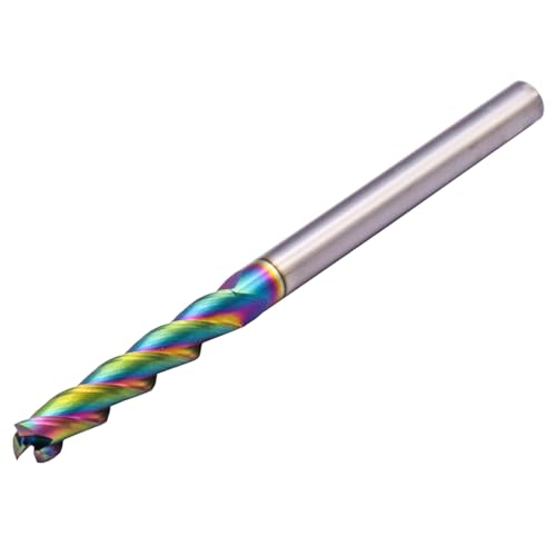 Image of 1 /4 inch 3 Flute Solid Carbide Long End Mill, 4 inch Overall Length, DLC Coated | 37 Helix, 1 /4 inch Cutting Dia, 1 /4 inch Shank Dia, 1-1 /2 inch Length of Cut for Milling Aluminum and Copper, Square End