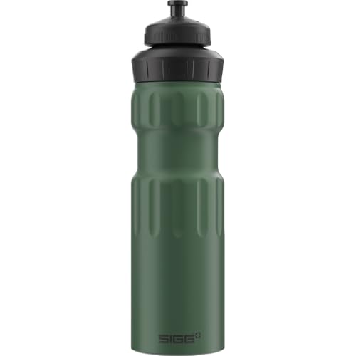 Sigg - Gourde Aluminium - WMB Sports Leaf Green - Avec Bouchon Sport 3 étages - Certifiée Neutre En CO2 - Étanche & Légère - Sans BPA - Pour Sport,...