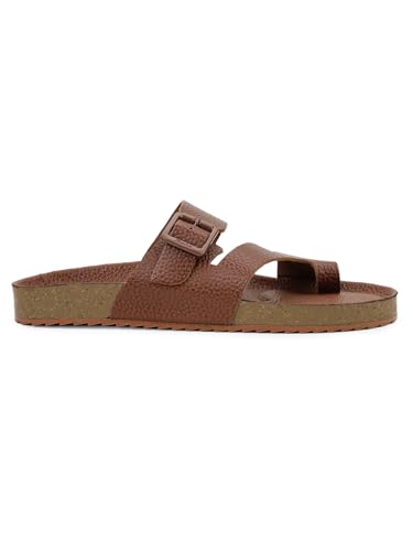 Image of Bata 8755 NEW BIO MILLED E: Men's Maroon Casual Slip-On Thong Slippers for Stylish Comfort