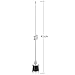 Bingfu VHF UHF 144/430MHz Mobile Radio Antenna Dual Band 136-174MHz 400-470MHz NMO Mount Antenna for Marine Car Truck Vehicle Mobile Ham Amateur Two Way Radio