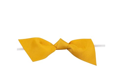 Reliant Ribbon Grosgrain Flair Bows-Jumbo-2in Tails X 1-1/2in Ribbon Width Hot Angle Cut & 5in Twist Tie Bows, Gold by Reliant Ribbon - Used condition - US$14.96