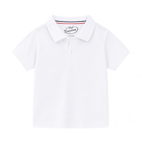 Image of Mud Kingdom Boys Polo Shirt Short Sleeve School Uniform Pique Polo Summer
