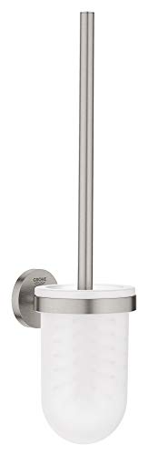 GROHE Essentials Toilet Brush Set German Engineered, Metal In Stainless Steel-Look and with Concealed Fastening 40374DC1 - Image 2