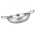 MagiDeal Poêle à Paella en Acier Inoxydable Soupe à Gratin Récipient à Soupe, Argent 22cm