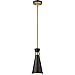 Z-Lite 728MP-MB-HBR Soriano - 1 Light Mini Pendant, Finish Color: Matte Black/Heritage Brass
