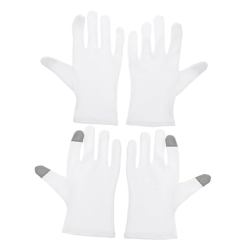 Anneome 2 paia Guanti Mani Notte in Idratanti con Lozione Integrata Guanti per Mani e Touchscreen Sostituibili per Idratazione e Secca