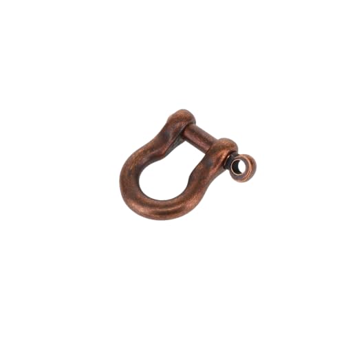 B7485 1/4" Antique Copper, Shackle w/Screw Pin, Solid Brass-LL