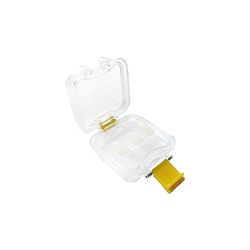 Image of Dental Pillow Crown Box, 5Pcs Transparent Membrane Film Showcase Tooth Boxes Dental Crown and Bridge Box with Latch Denture Storage Boxes