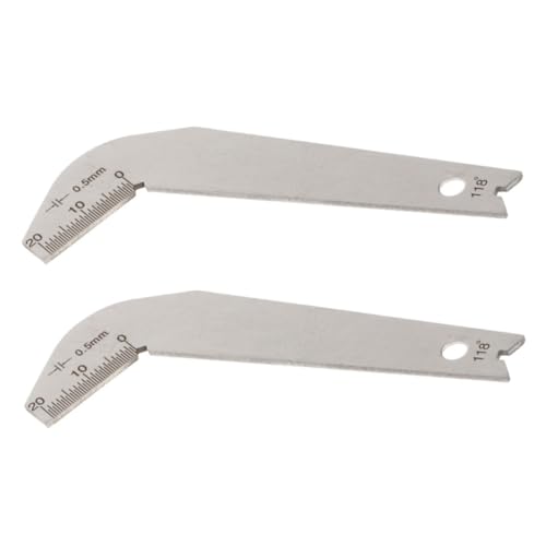 KICHOUSE 2pcs Drill Bit Measuring Tool Drill Bit Template Drill Bit Front Edge Measuring Device Angle Measuring Device Angle Gauge Model Drill Bit Front Edge Measuring Instrument