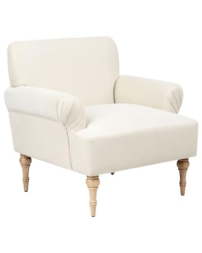 Image of Beliani Armchair Light Beige Fabric Solid Upholstered Water Repellent