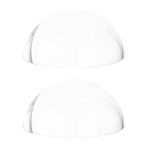PH PandaHall 2pcs Loupe Presse Papier en Verre Loupe Demi Dôme Loupe à Dôme en Cristal de 6cm avec Lentille Optique Transparente en Demi Sphère pour Bureau...