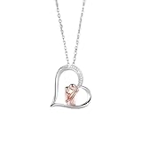 Collar Popular de Plata de Ley 925 con forma de corazón para madre e hija, regalos de cumpleaños para madre y amor
