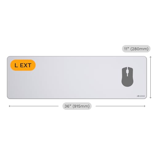 Image of GLORIOUS Gaming Mouse Pad GMP 2 - LE - Spill-Proof Mouse Pad, Optimised for Gaming Sensors, Balanced Surface for Speed & Control, Stitched Edges - 915 mm x 280 mm x 3 mm - White Desk Mat