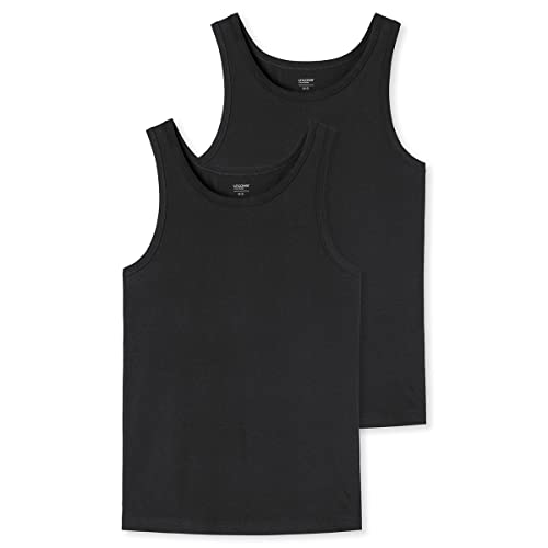 Uncover by Schiesser - Unterhemd/Tanktop - 2er Pack (XXL Schwarz)